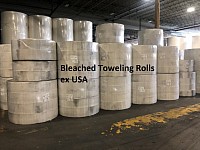 20# 33gsm RW 11inches OD 50inches 76MT Bleached Toweling Rolls USA